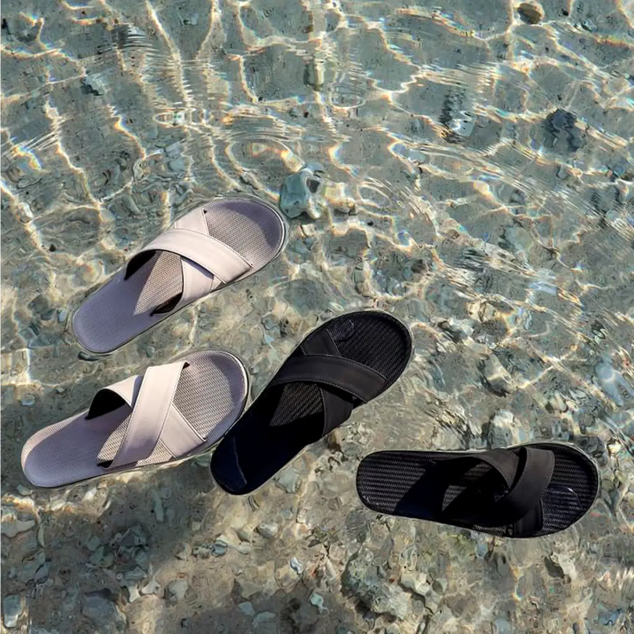 Custom essential cross flip flops featuring a stylish design, perfect for comfort and casual summer outings.