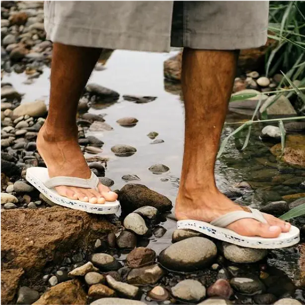 Custom river sole flip flops that blend comfort and design, perfect for your next beach trip or casual day out.