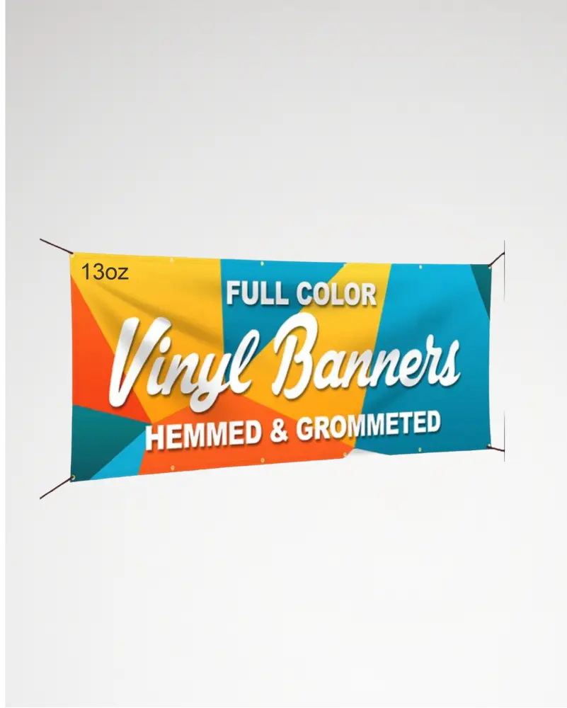 Customizable banners in vibrant colors, perfect for any event or promotion, allowing for personalized messages and designs.