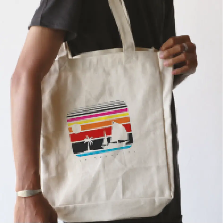 Eco-friendly custom tote bags made from organic cotton, available with personalized printing options for unique designs.