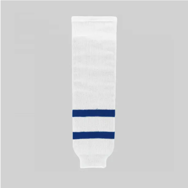 Personalized ice hockey socks, expertly knitted for warmth and a perfect fit, showcasing your unique style.