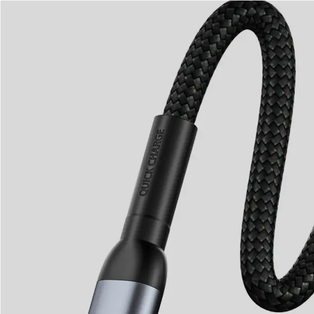 Tangle-free charging cable with a reinforced design for extended longevity.