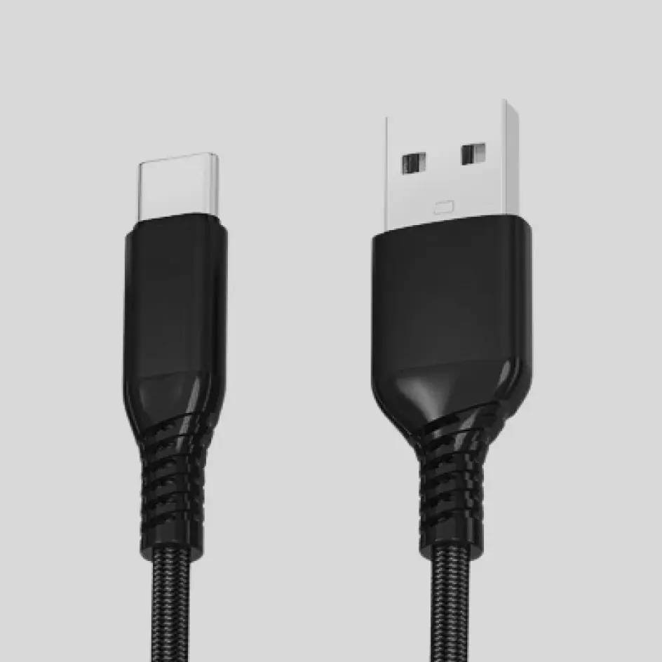 Reliable HWSCBN-01 cable with enhanced data transfer speed, a strong casing, and eco-friendly packaging options, in a sleek black color.