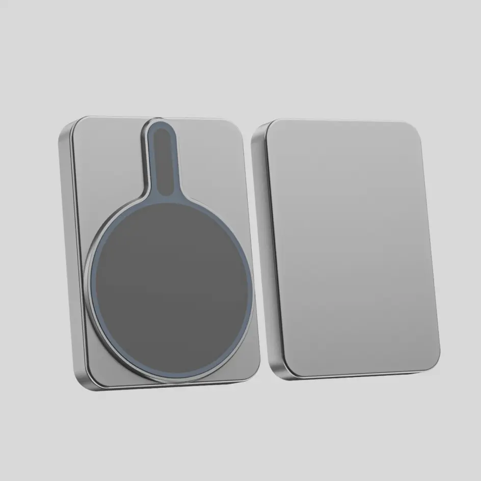 Sleek grey HWSMini-02 power bank with a smooth finish, ideal for professionals and students alike.