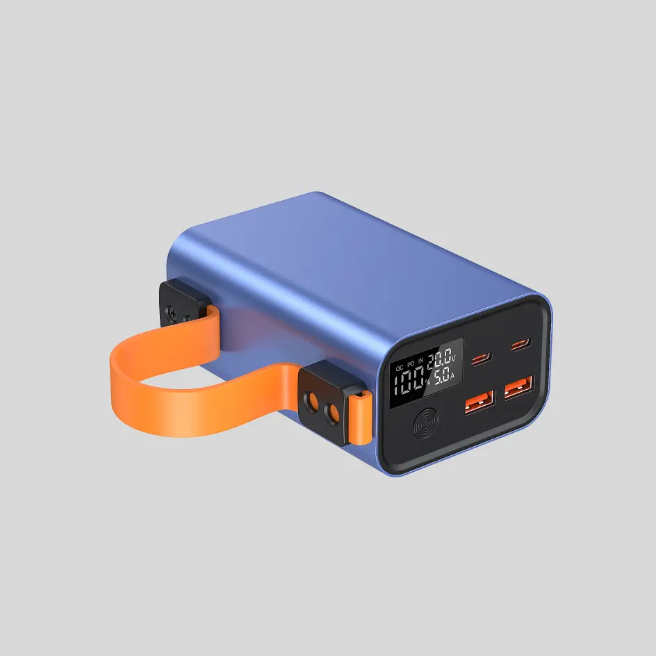 Classic black HWSPDH01 power bank featuring a polished and timeless design for everyday use.