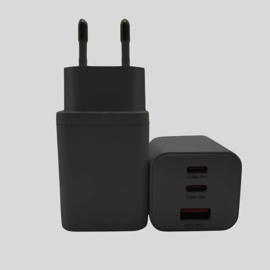 Matte black Mini GaN PD65W charger for those who prefer a sleek and understated appearance.