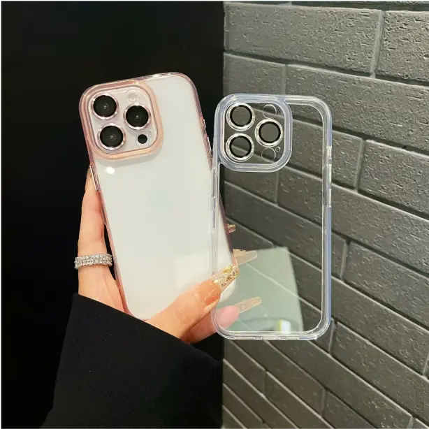 Shockproof TPU iPhone case with a slim, ergonomic design, tailored for on-the-go individuals who value protection and portability.