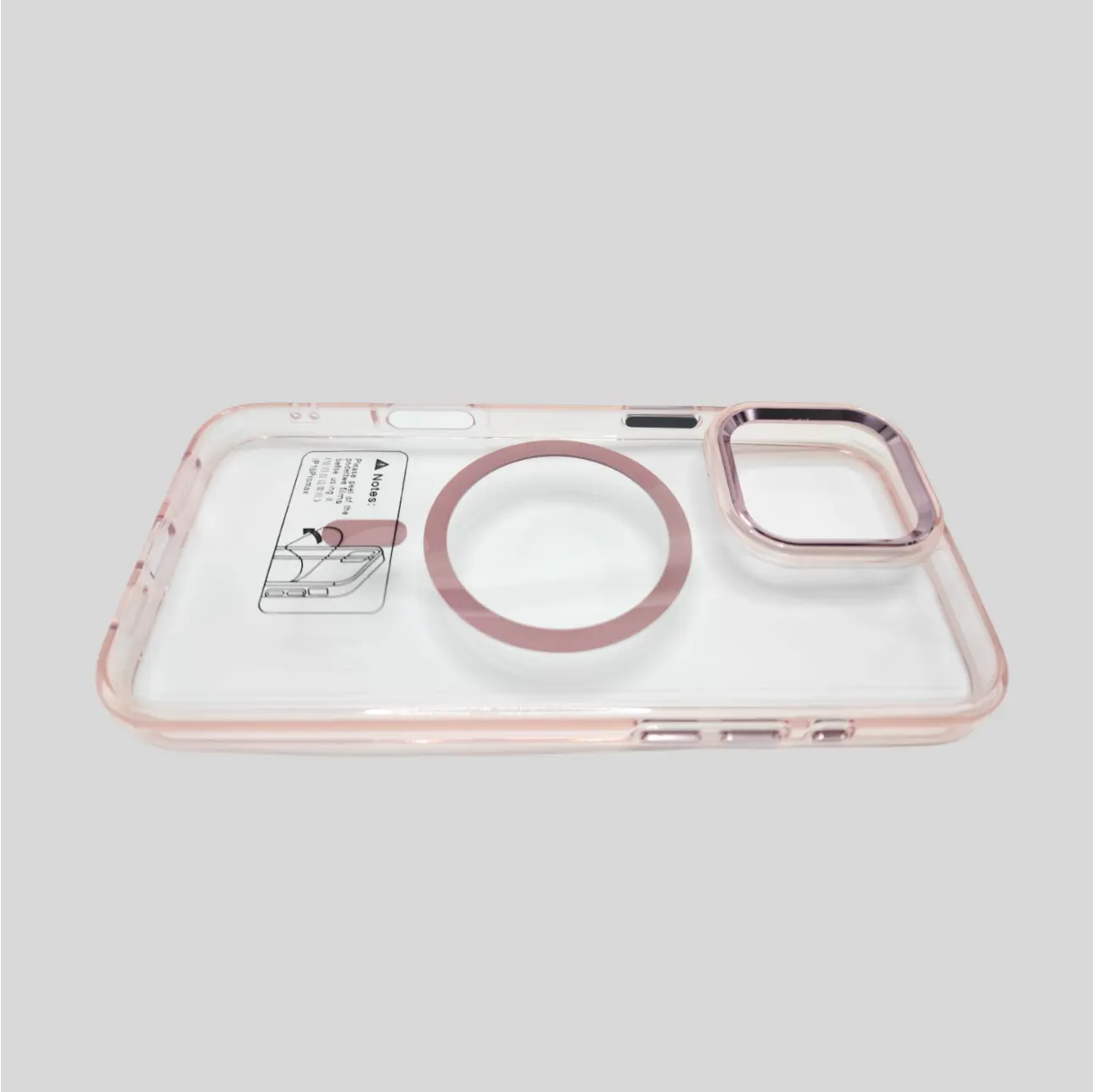 Premium metal frame iPhone case with a magnetic ring, offering maximum protection and versatile functionality.