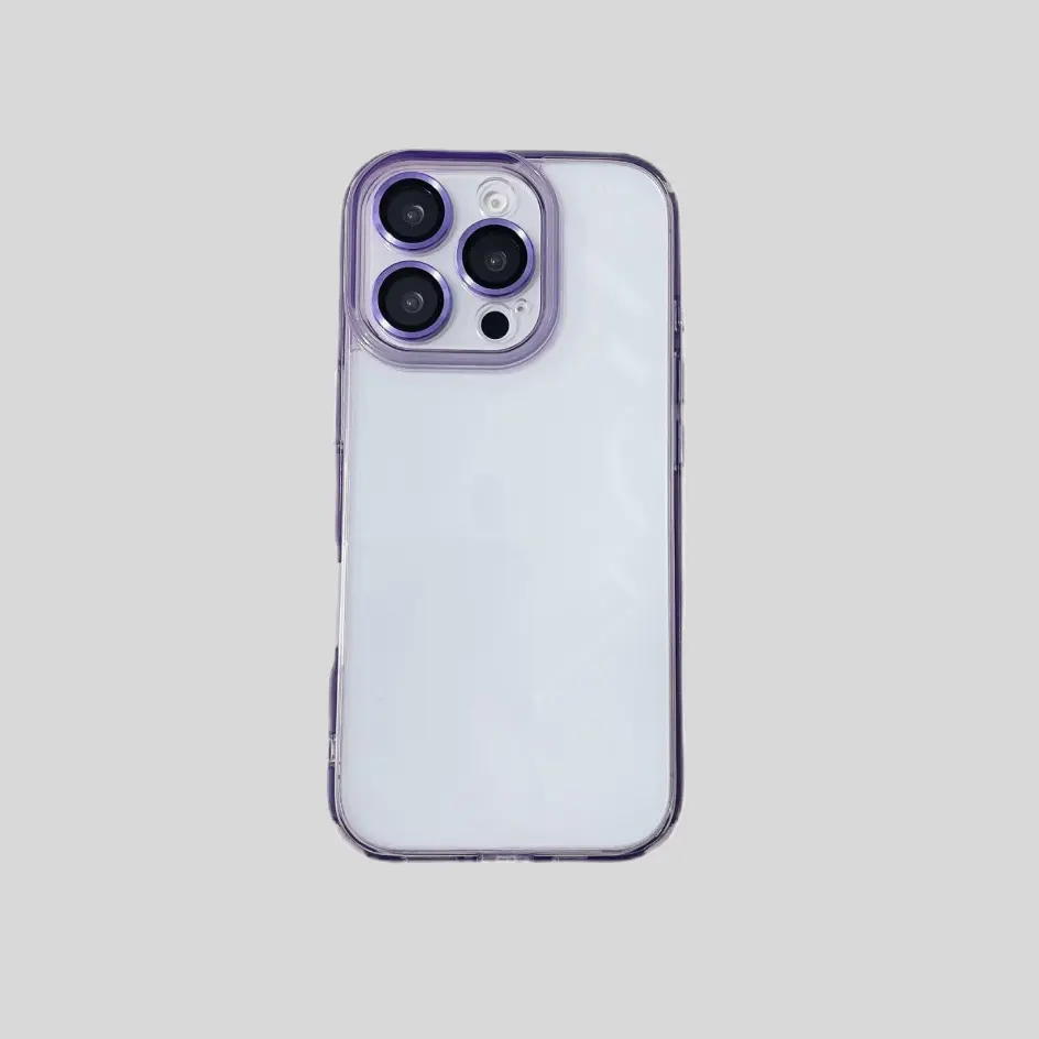 Classic Purple clear shockproof TPU iPhone case for a transparent design that highlights your iPhone’s original look.