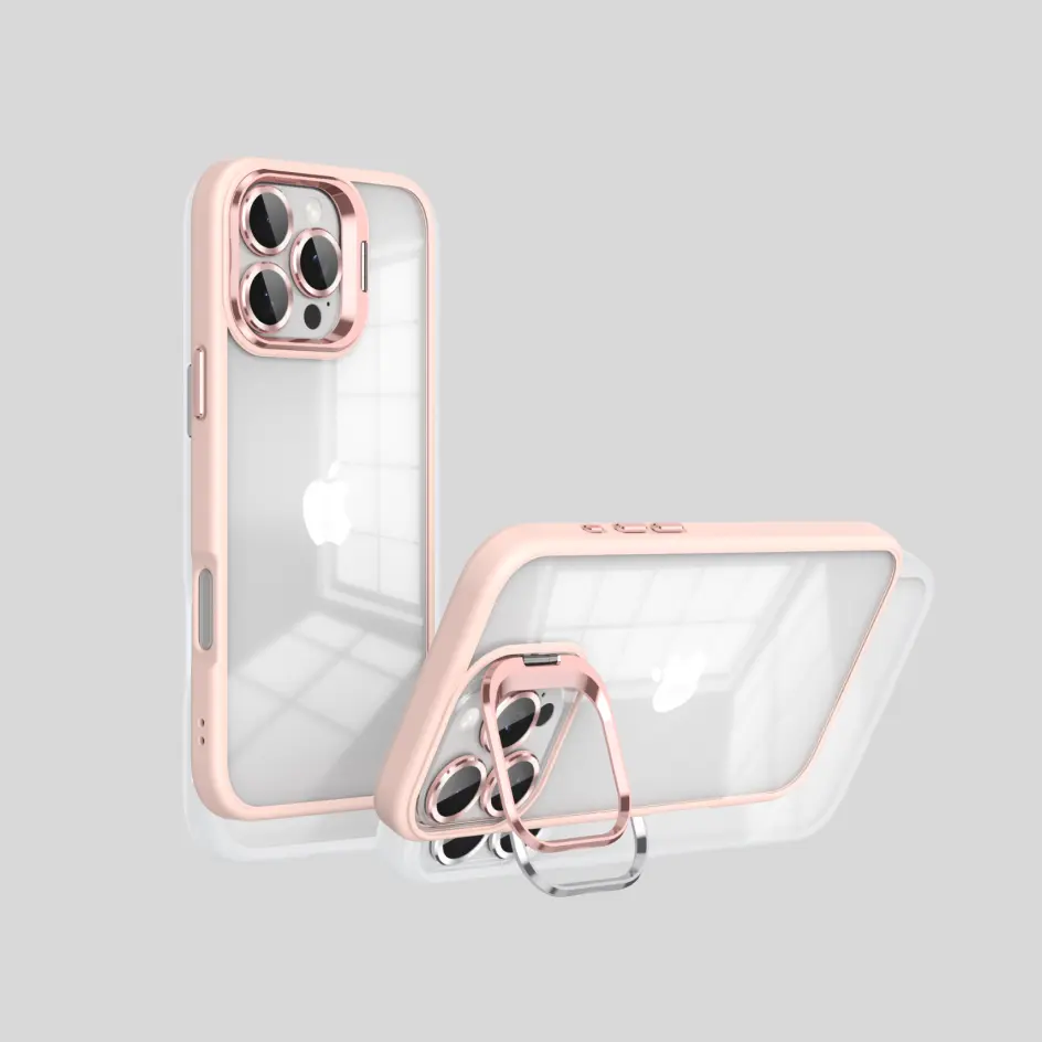 Sophisticated white iPhone case with camera frame and DIY lens, providing a clean look with added personalization.