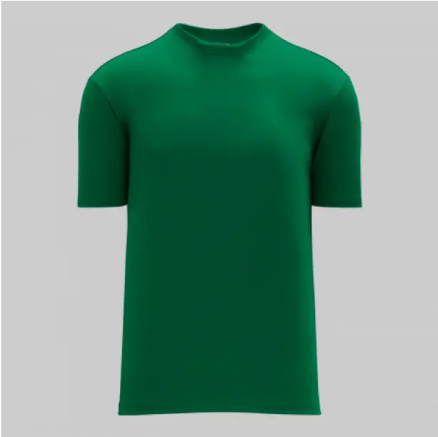 Green short-sleeve round-neck t-shirt with a vibrant and refreshing tone, perfect for casual wear.