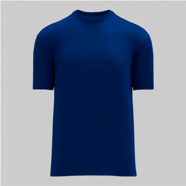 Dark blue short-sleeve round-neck t-shirt with a deep, rich hue for a sophisticated style.