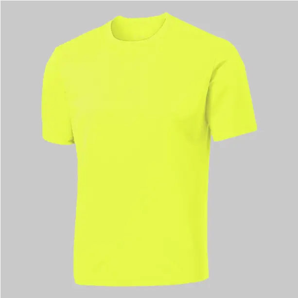 Light yellow round-neck t-shirt with short sleeves, radiating a gentle and refreshing vibe.