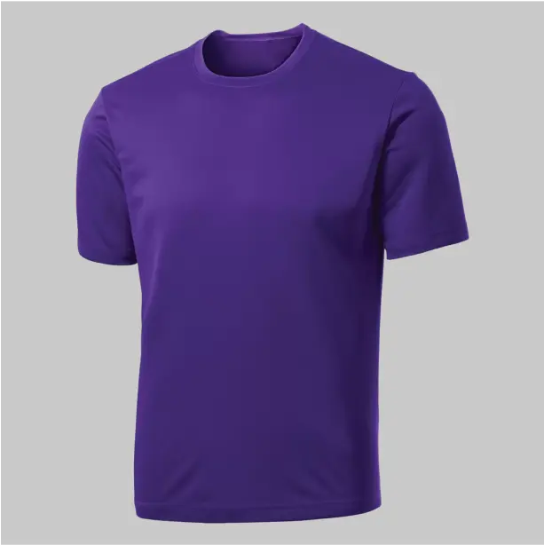 Light purple round-neck t-shirt with short sleeves, adding a soft, elegant, and stylish touch.