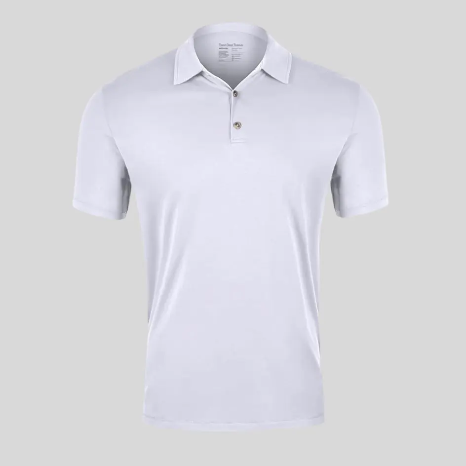 Crisp white bottom cuff t-shirt, perfect for a clean and timeless look.