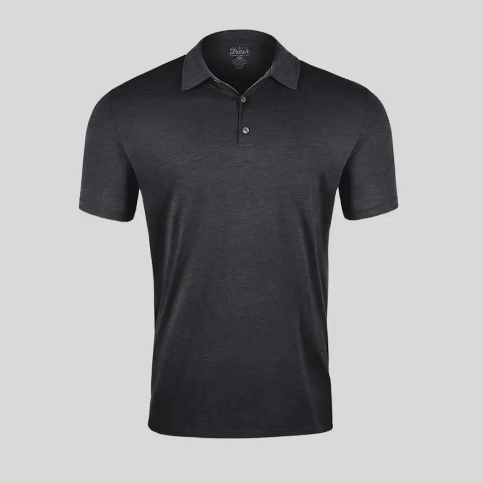 Modern charcoal classic polo t-shirt for a bold and contemporary aesthetic.