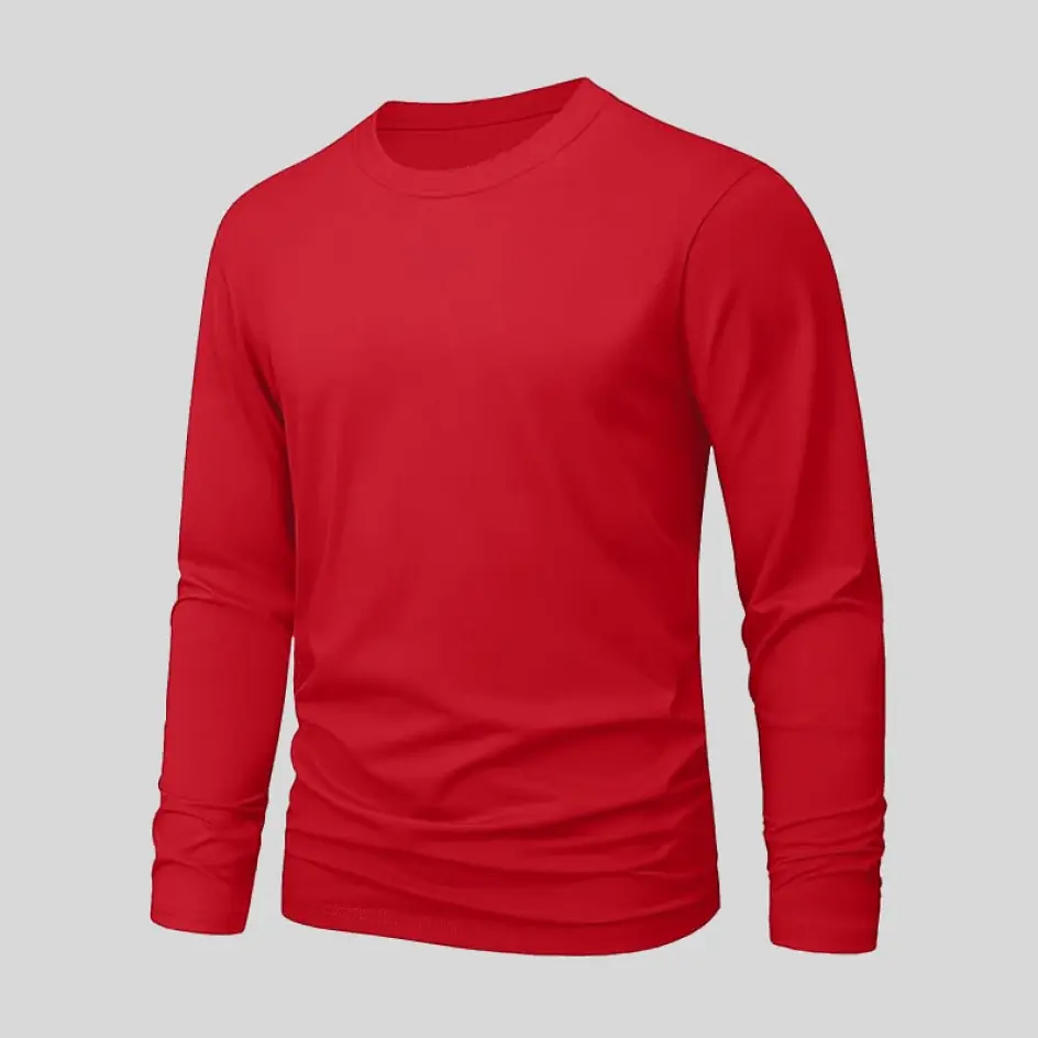 Striking red long sleeve t-shirt, perfect for making a statement.