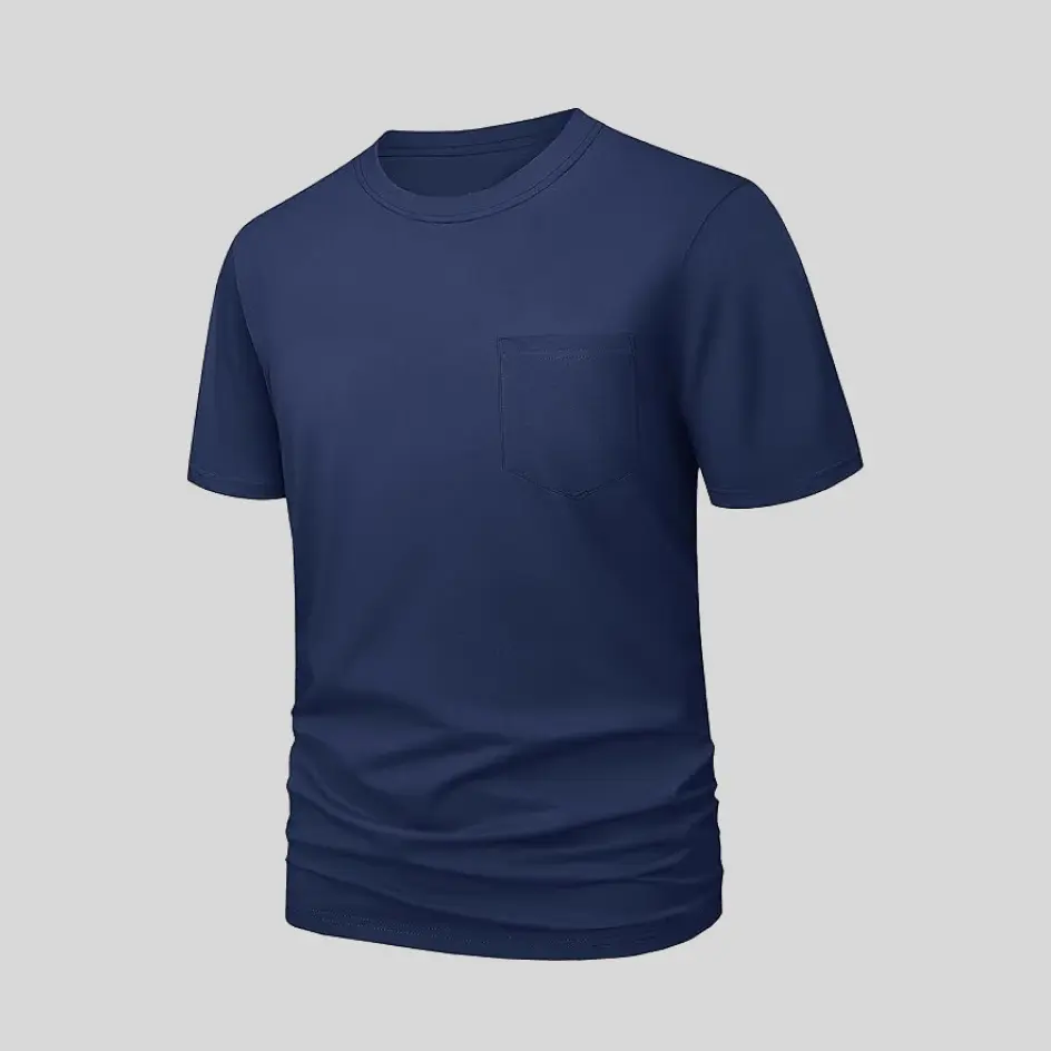 Deep navy pocket jersey tee, ideal for a classic and polished look.