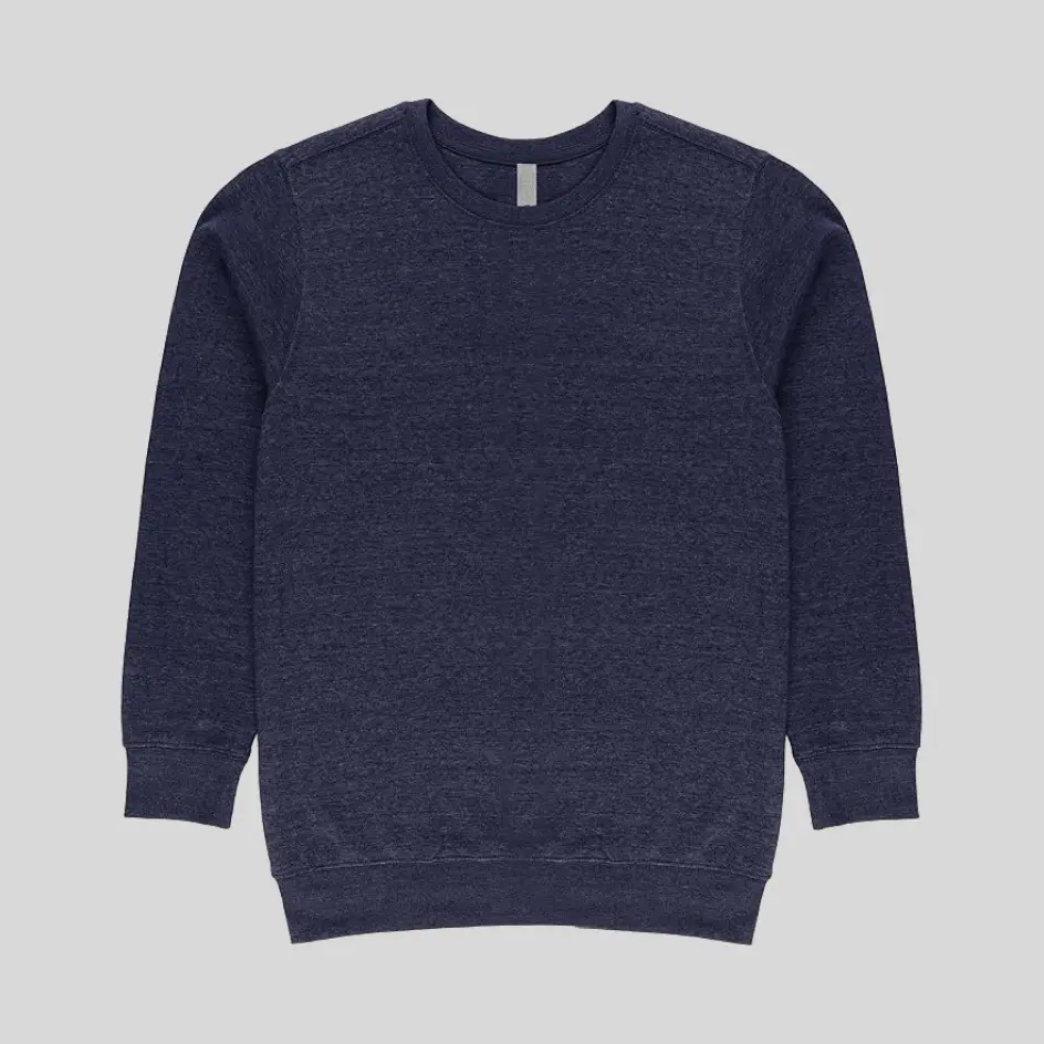 A sustainable recycled fabric sweatshirt, crafted with repurposed materials for an eco-conscious choice.