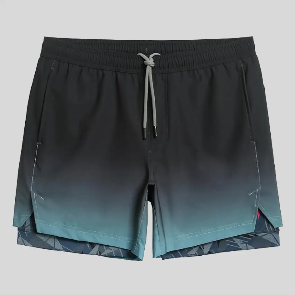 Sporty gradient shorts with a smooth color fade, creating a sleek and eye-catching effect.