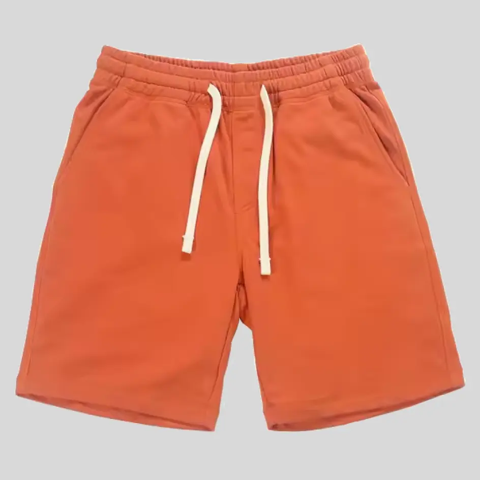 Soft French terry shorts featuring a breathable and moisture-absorbing texture for relaxed wear.