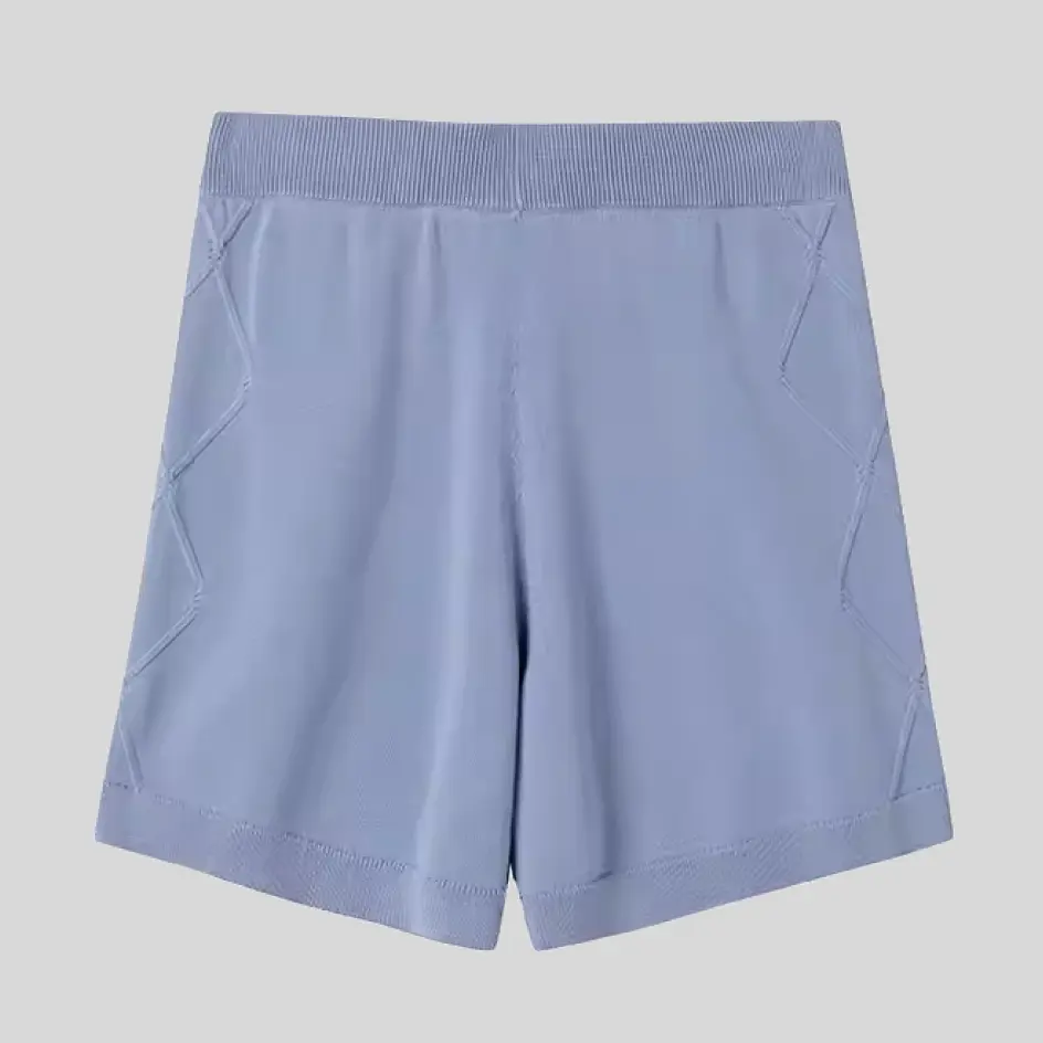 Eco-conscious recycled fabric shorts made from repurposed fibers, supporting a sustainable lifestyle.