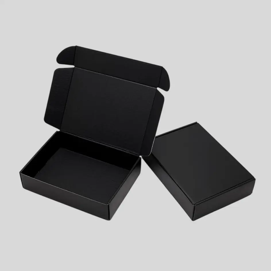 A premium branded box packaging for velvet slippers, designed with an elegant matte or glossy finish for a high-end look.