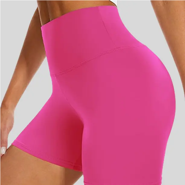 A seamless yoga short with moisture-wicking fabric, designed for breathability and movement.