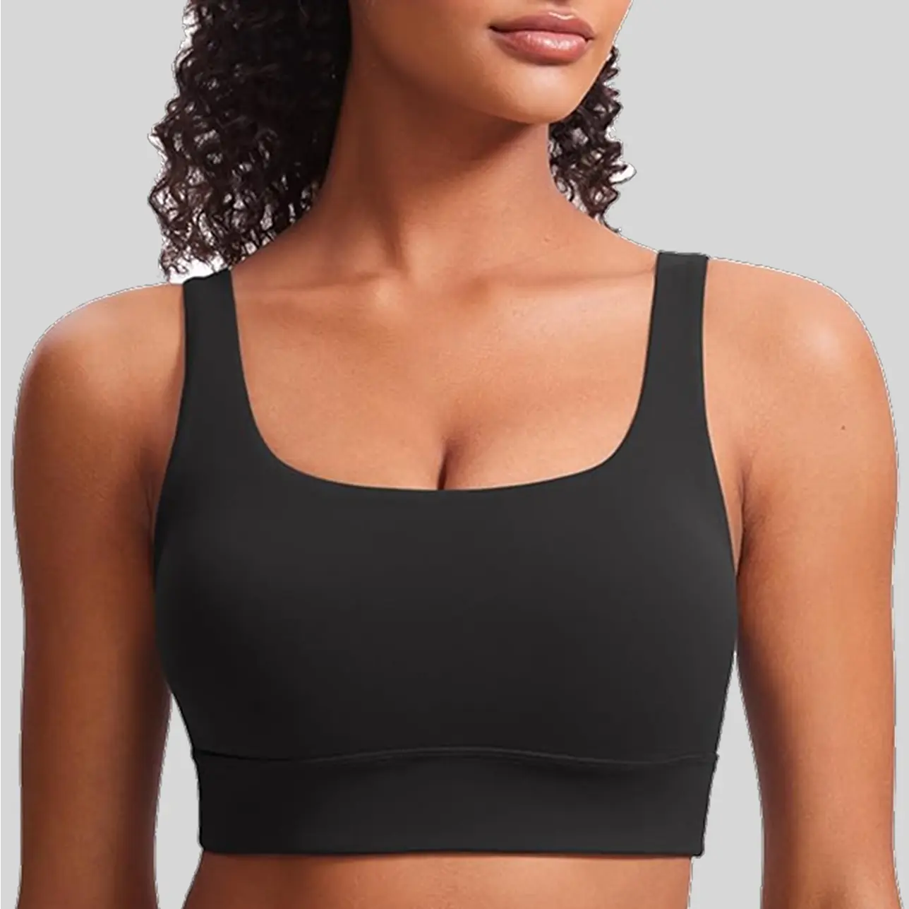 A high-impact sports bra with a compressive fit, providing maximum support during workouts.