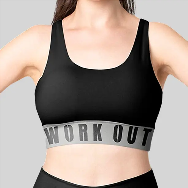 A seamless sports bra with moisture-wicking fabric, keeping you dry and comfortable.