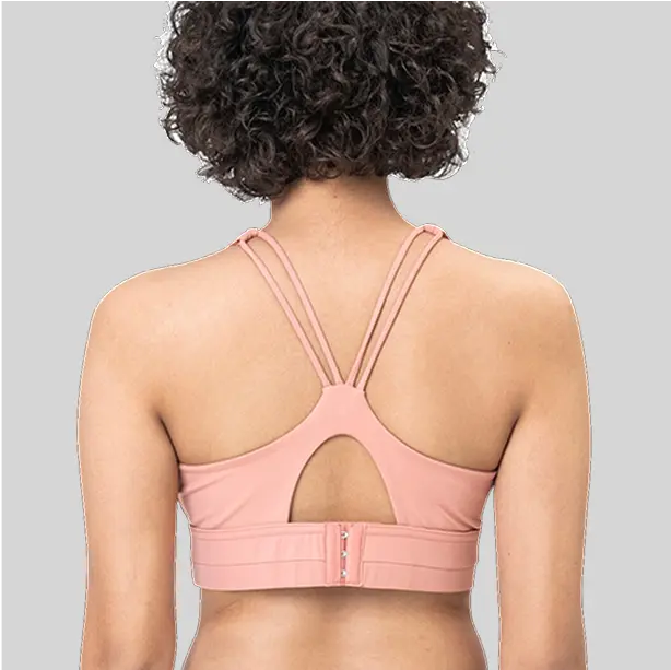 A seamless strappy sports bra with a second-skin feel, providing all-day comfort.