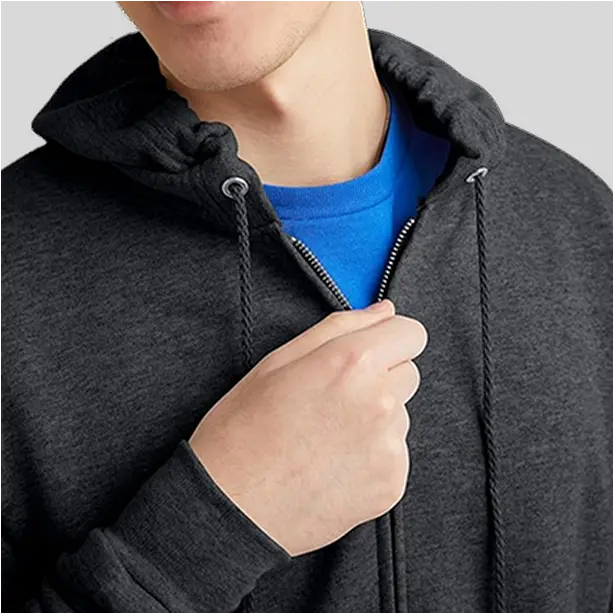 A fleece-lined yoga zip-up hoodie with thumbholes, ensuring a snug and cozy fit.