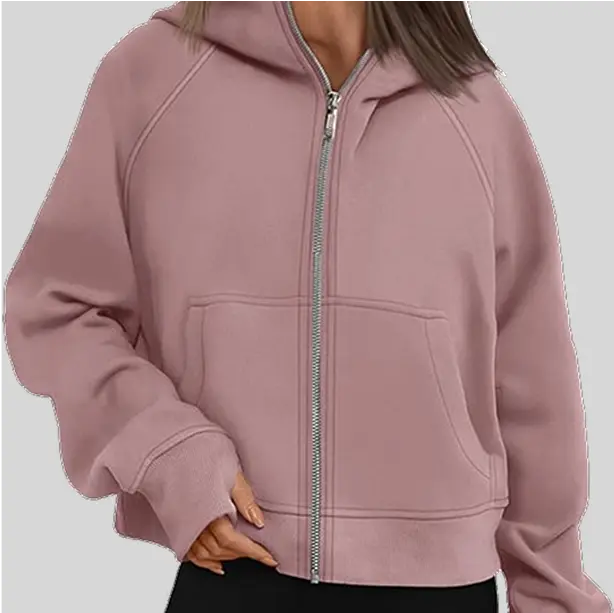 A lightweight yoga zip-up hoodie with a breathable design, perfect for layering.