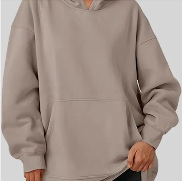 A lightweight oversized hoodie with drop shoulders, adding a trendy and casual touch.