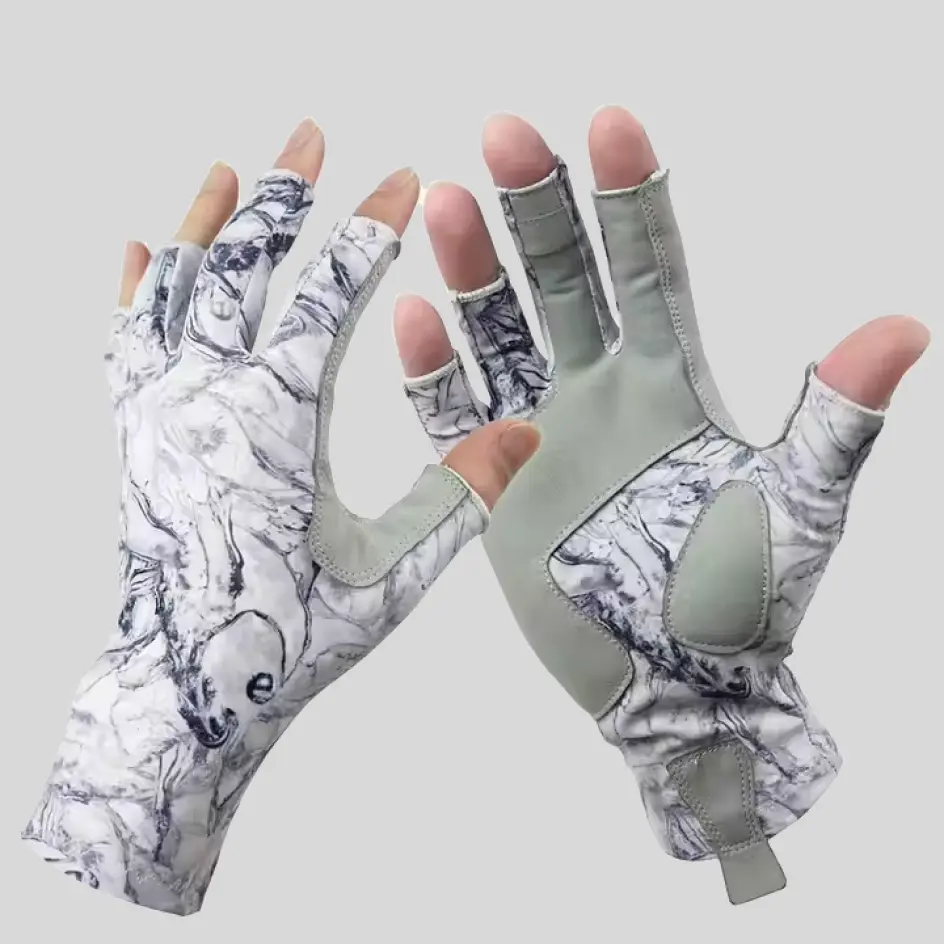 A pair of full-finger UV-protective gloves, designed to provide complete hand coverage and sun protection.