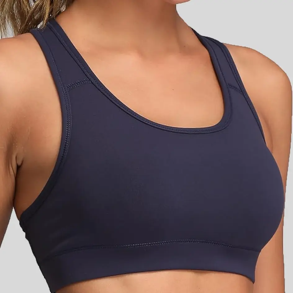 Sports bras in charcoal, providing a subtle and modern neutral tone.