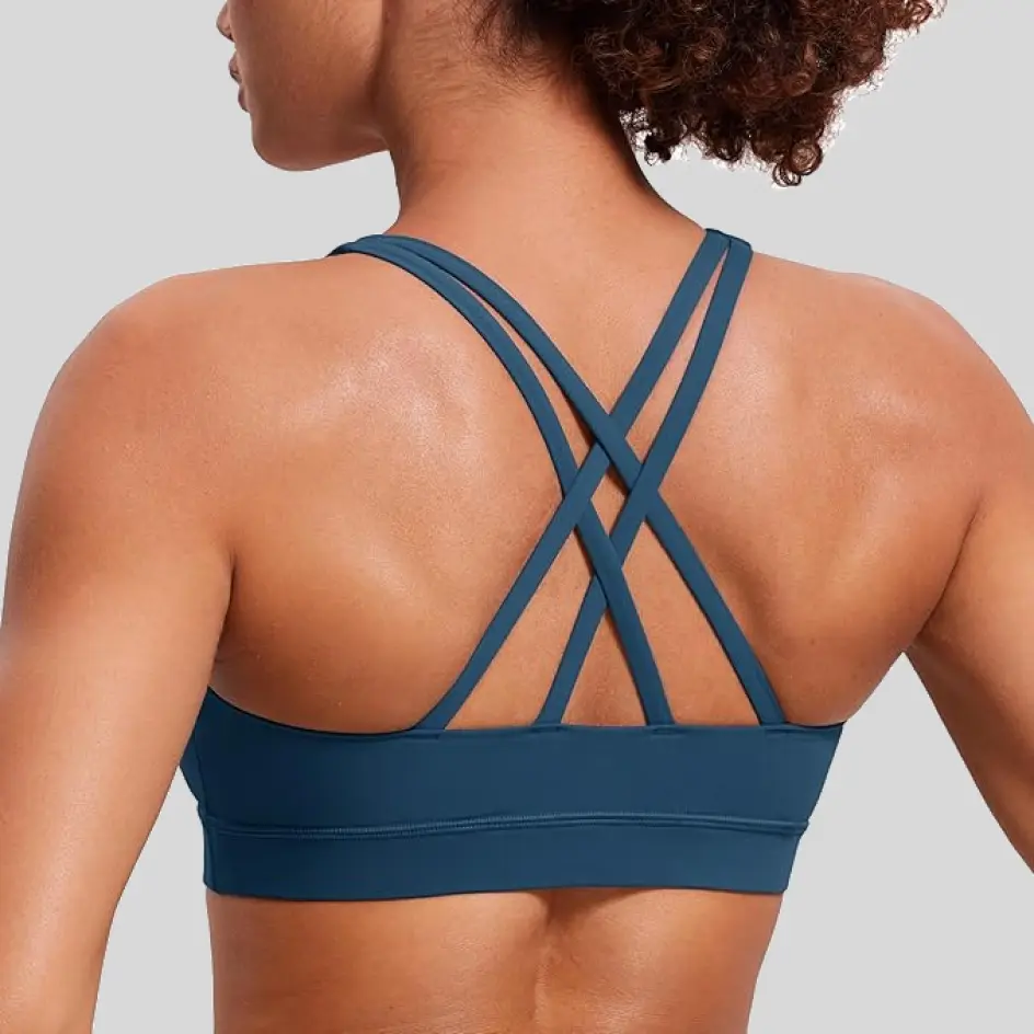 Strappy bras in navy, offering a deep and rich color for a sophisticated look.