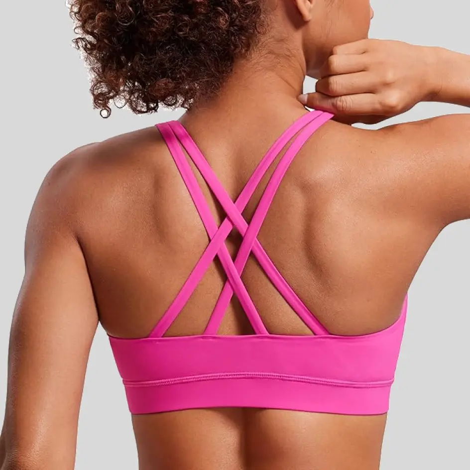 Strappy bras in light pink, delivering a soft and stylish appearance.