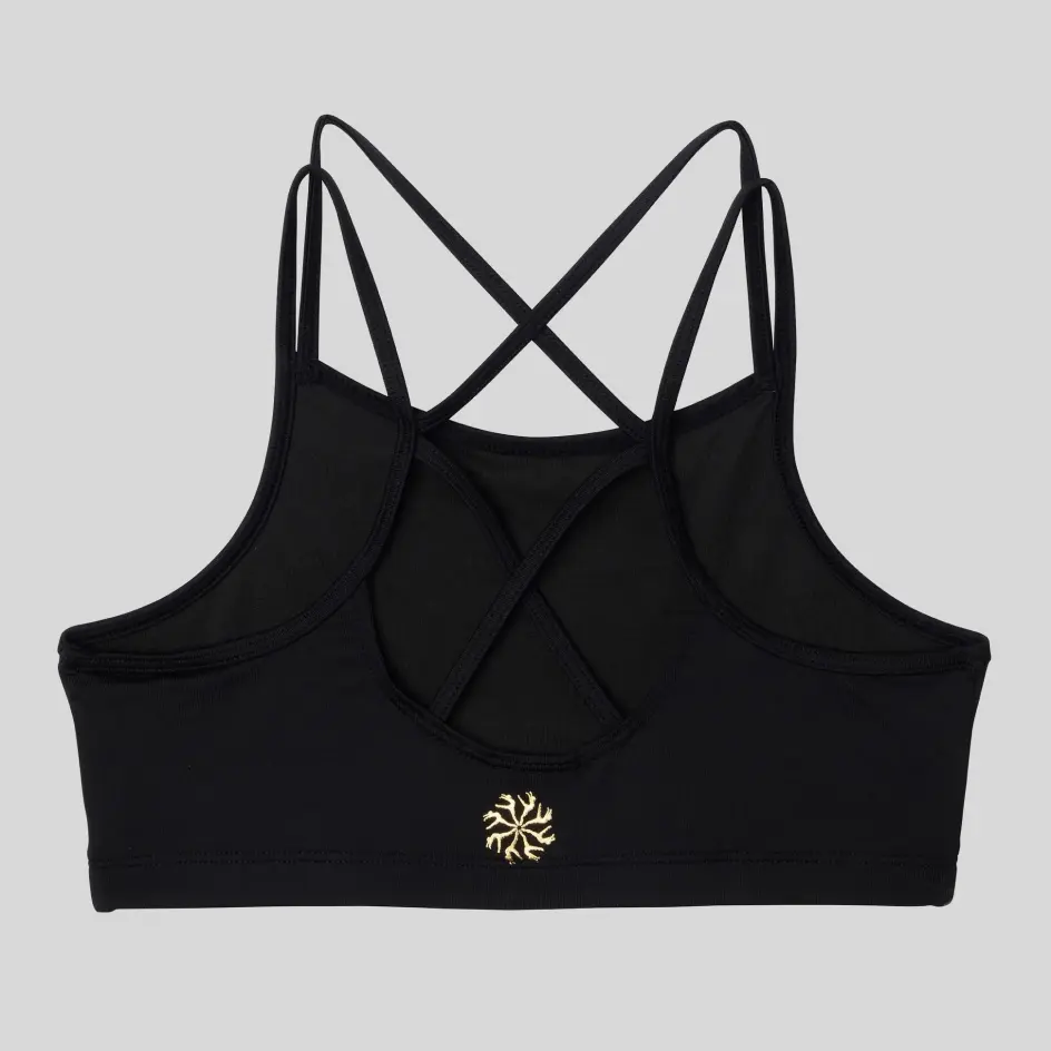 Strappy bras featuring screen printing, ensuring sharp and high-quality visuals.