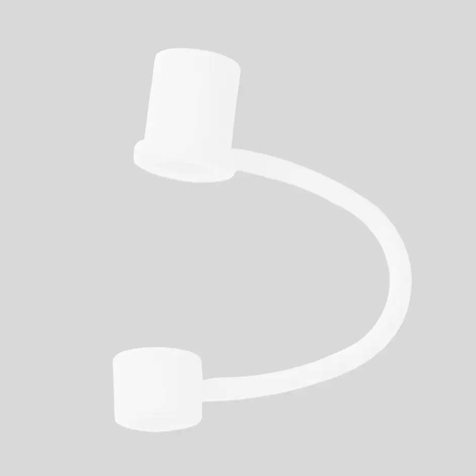 White straw topper with a minimalist style, perfect for everyday use.