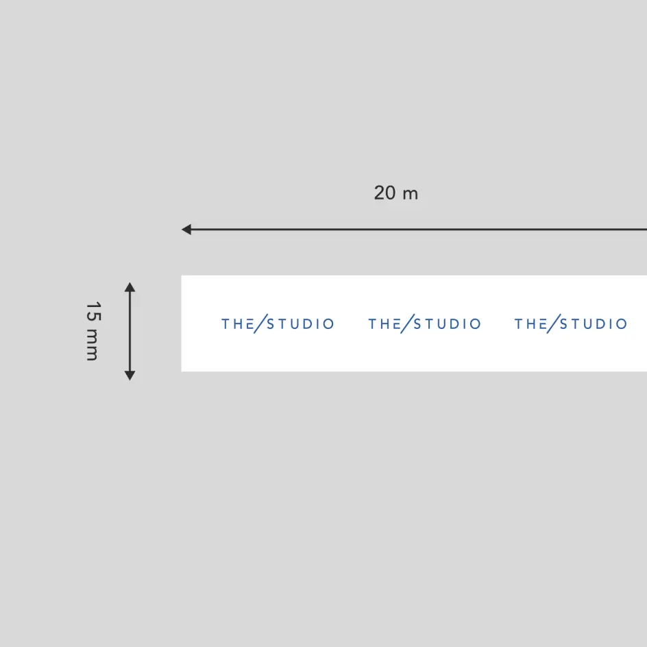 A longer 20-meter roll of custom masking tape with a narrow 15mm width for detailed projects.