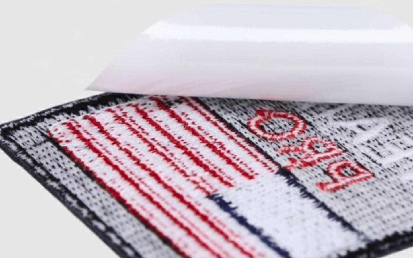 embroidered patches with fabric adhesive