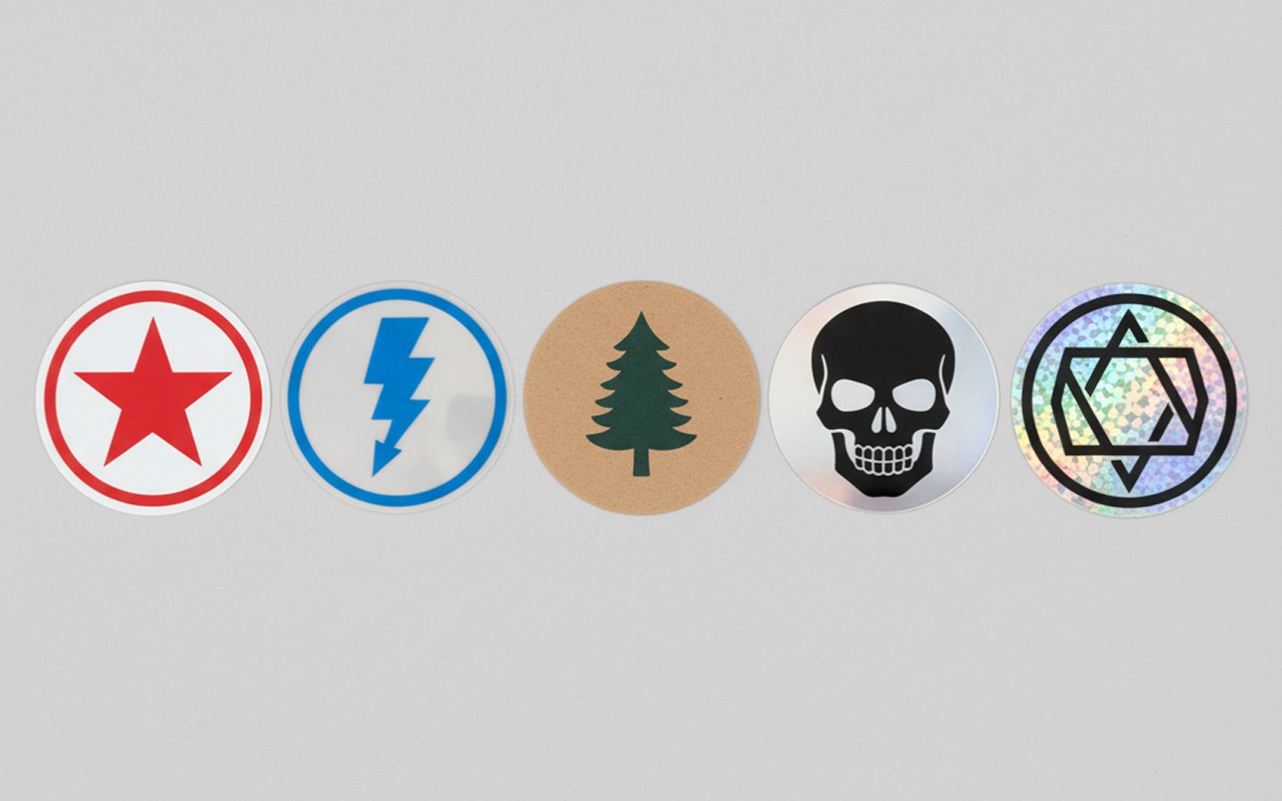 different types of stickers