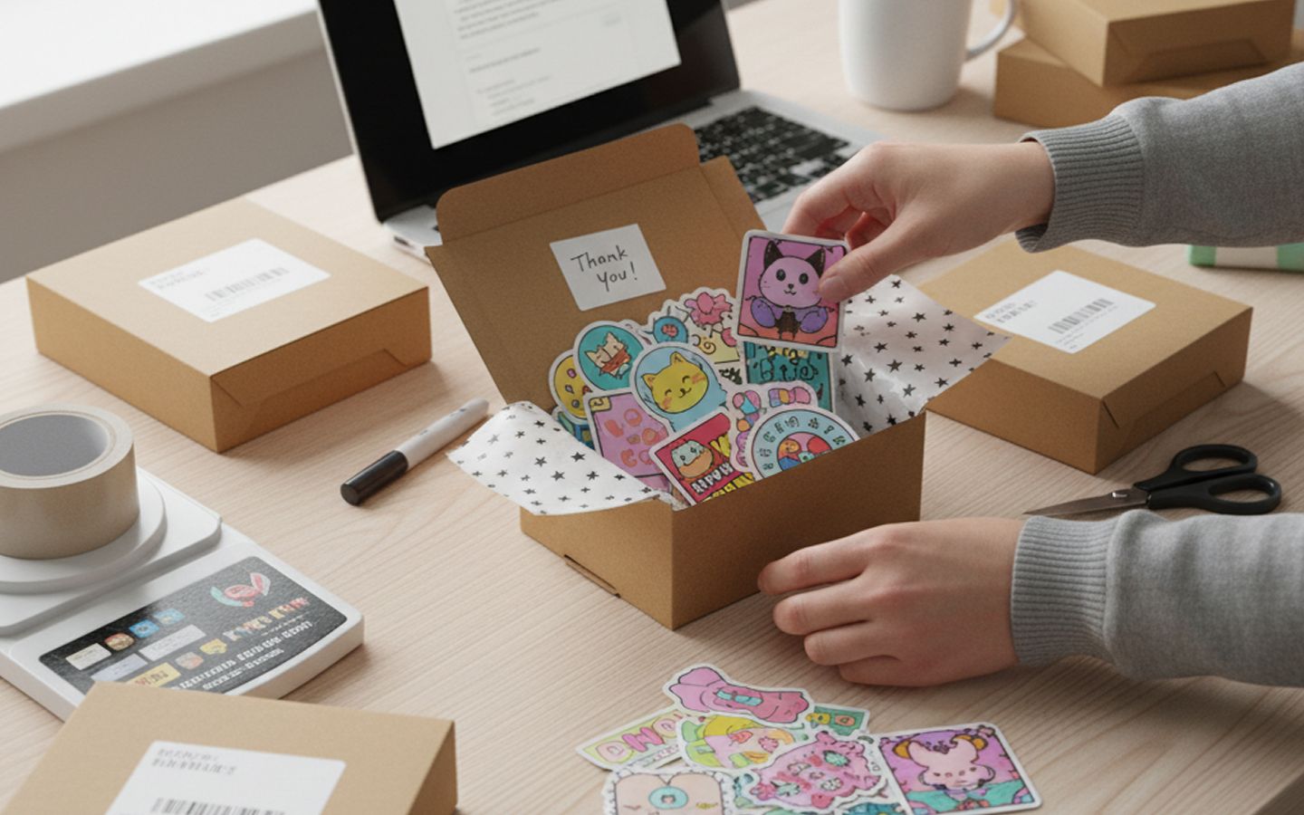 shipping custom stickers