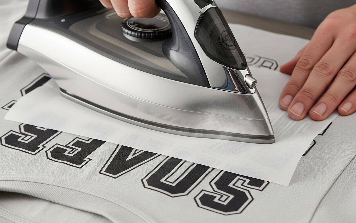 step 1 to remove iron-on letters_ apply heat