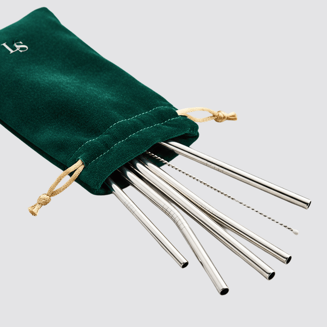 bulk reusable straws with case