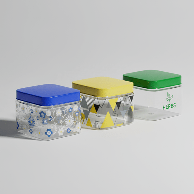 wholesale plastic jars with lids