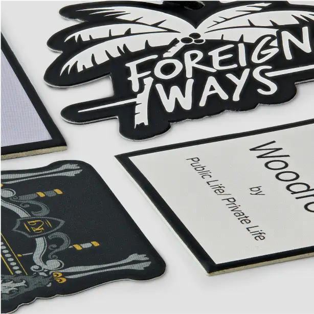 Unique custom label hang tag, crafted to enhance product visibility and create a memorable brand experience.