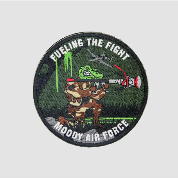 Custom airsoft patch showcasing a creative design, perfect for team members to express individuality and unity in gameplay.