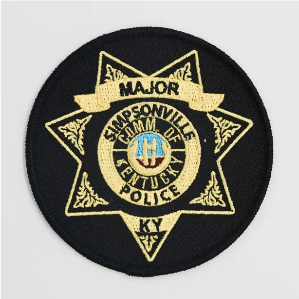 Custom-designed police patch with distinctive insignia, representing the values and mission of the local police department.